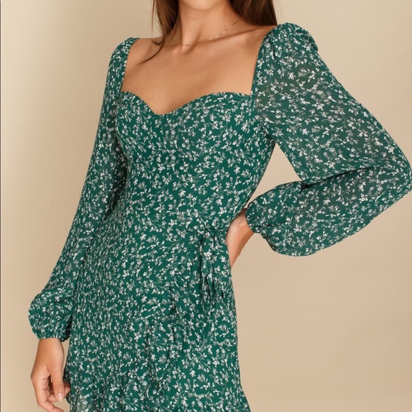 Reformation Cammi Dress Parsley - Picture 3 of 7